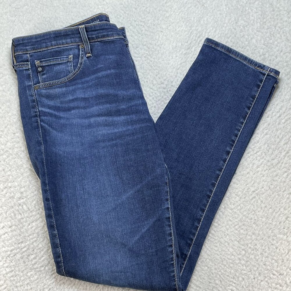 AG Adriano Goldschmied Womens 31R The Stilt Cigarette Straight Blue Jeans 32x29